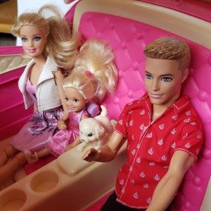 Barbie's Family Barbie Ken with Pink Car Battery Operated